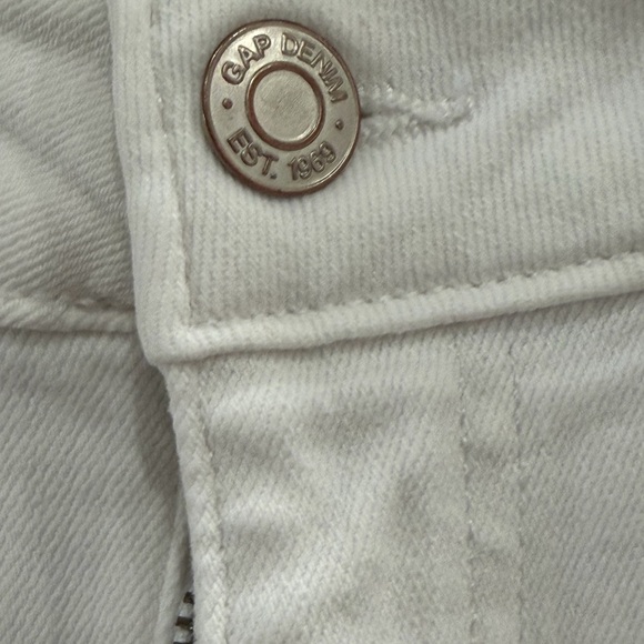 GAP Classic Straight White Jeans Size 6/28R Mid Rise Stretch Denim - Picture 5 of 16